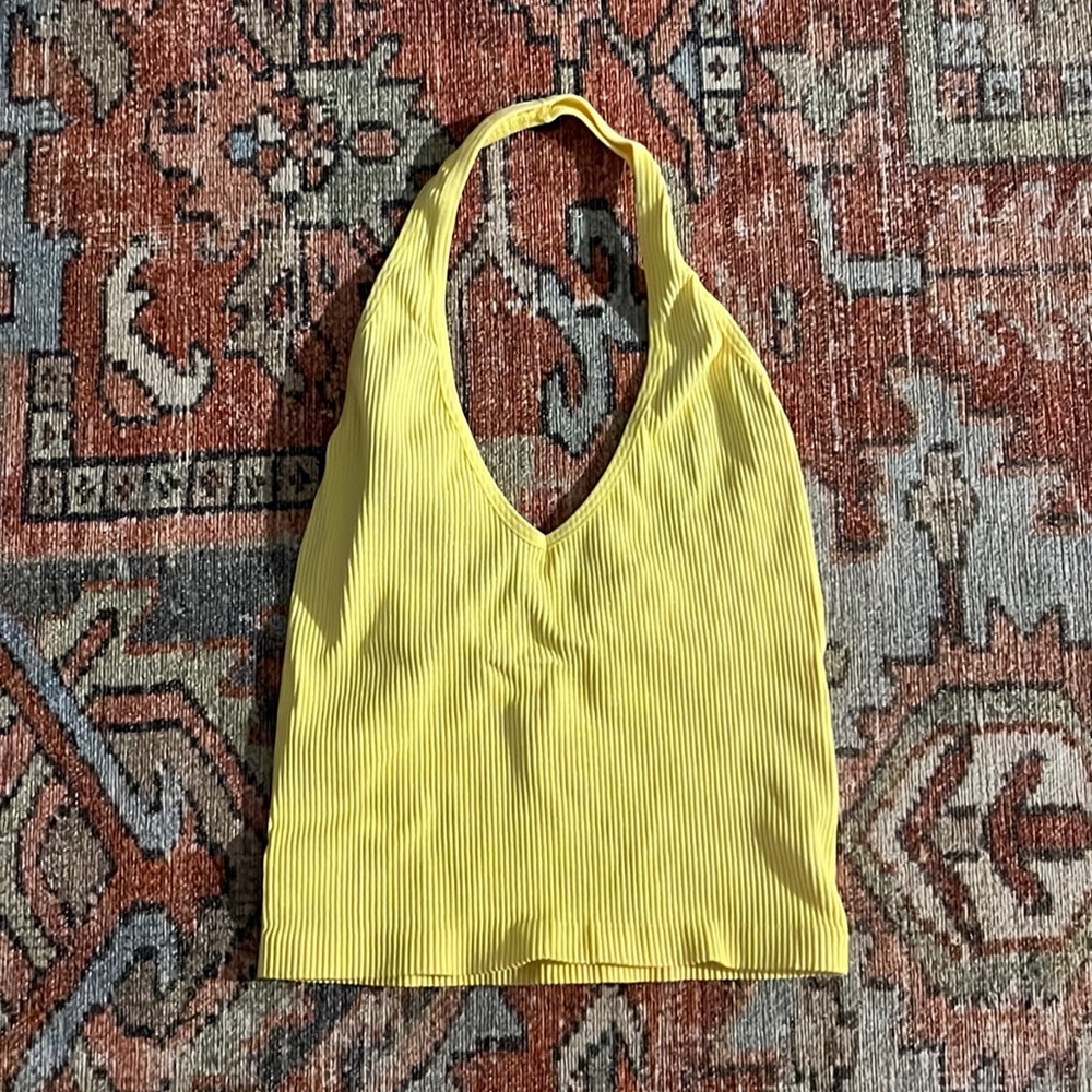 Urban outfitters yellow halter top